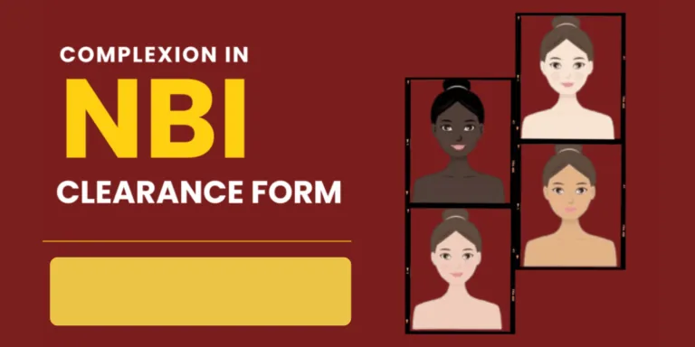 image for Complexion in NBI Clearance Form
