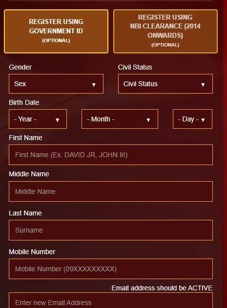 NBI Registration for Clearance and Renewal Online 2 image for Nbi Registration From Government Id