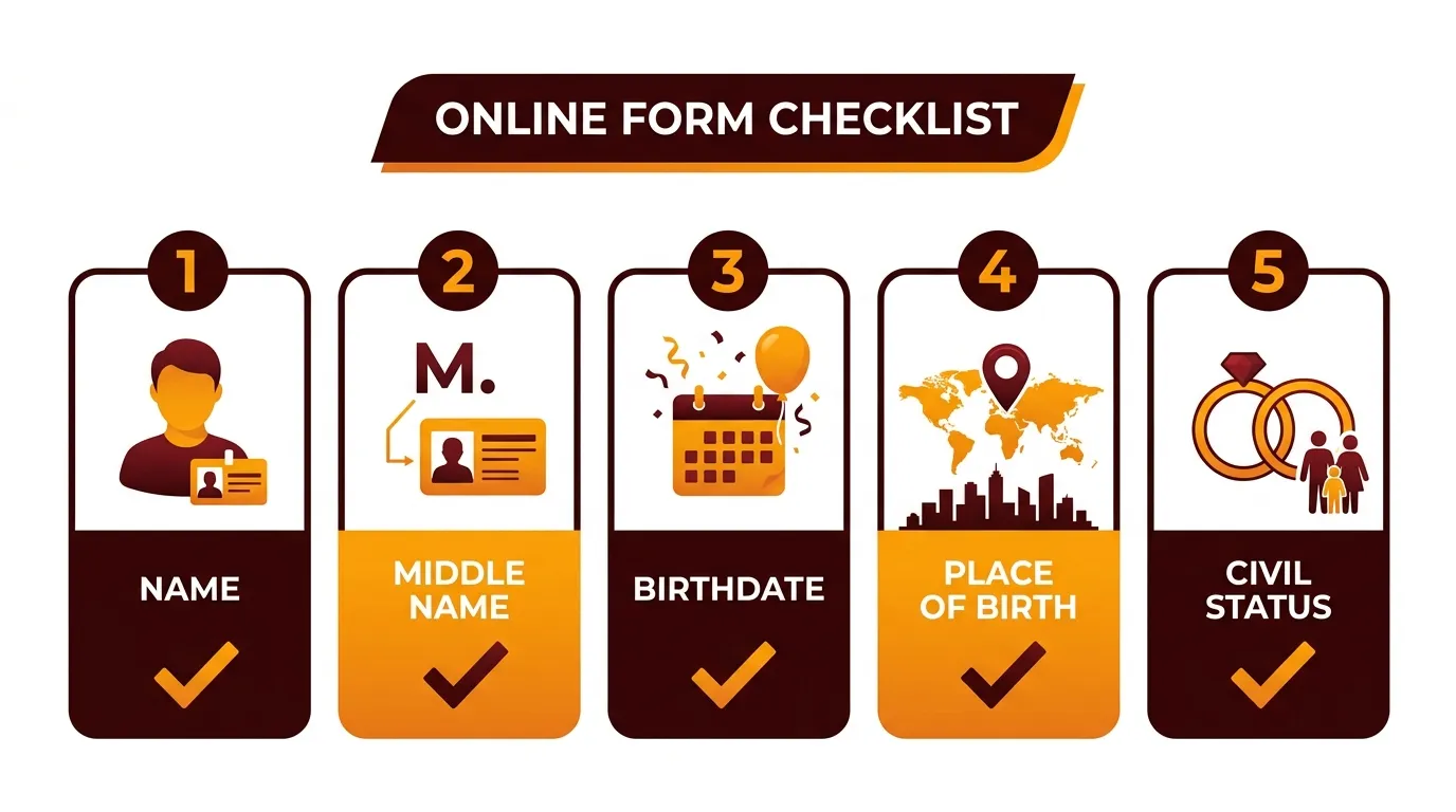 Pre-payment checklist to avoid errors on an NBI clearance form
