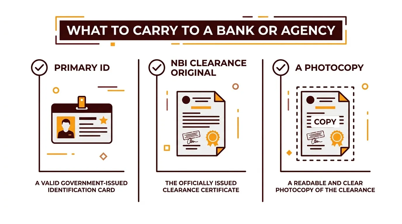 Is NBI Clearance a Valid ID? Where It Works, Where It Fails & Better Options 2026 3 Checklist of documents to carry when an office asks for ID and an NBI clearance