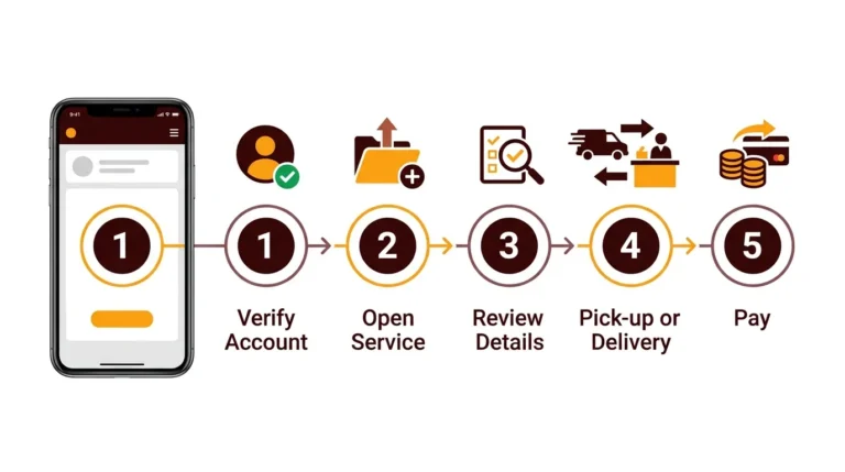 Infographic of the NBI clearance renewal steps on the eGov app
